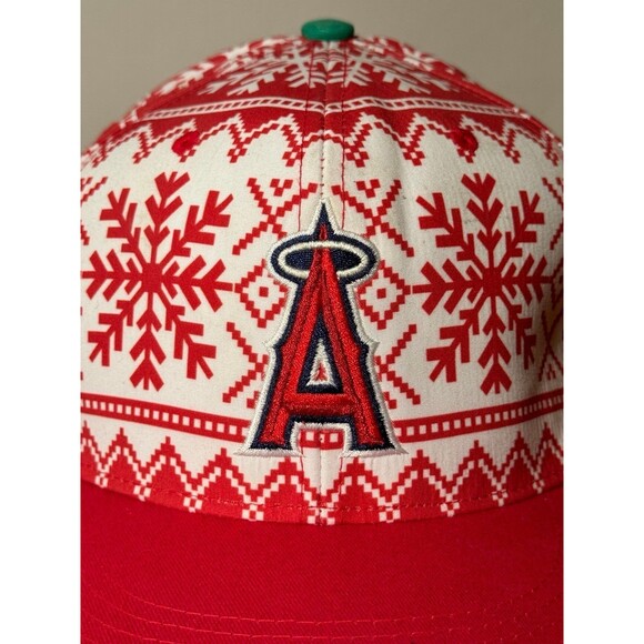 Los‎ Angeles Angels MLB Baseball Winter Christmas ARCO Snapback Trucker Hat - Picture 2 of 8